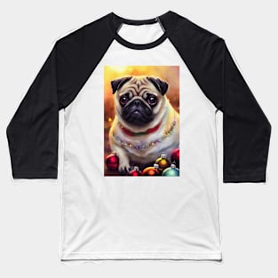 Watercolor pug Baseball T-Shirt